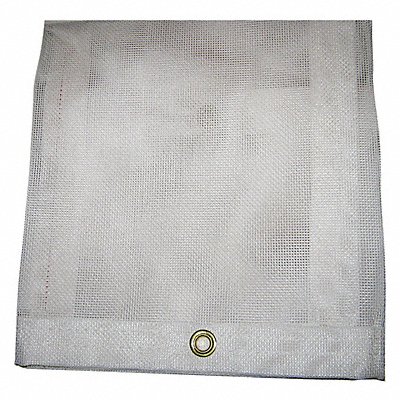 Mesh Tarp White 8 x 12 ft Cut Size MPN:MBT-12-01-0812