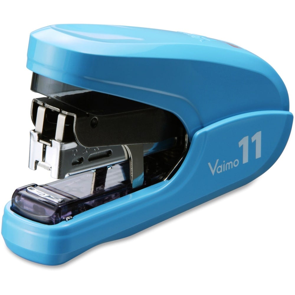 MAX Vaimo 11 Compact Stapler - 35 Sheets Capacity - 100 Staple Capacity - 3/8in Staple Size - 1.13in Throat Depth - 1 / Each - Blue - Metal, Plastic (Min Order Qty 4) MPN:HD11FLKBE