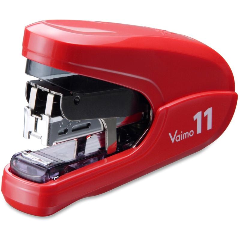 MAX Vaimo 11 Compact Stapler - 35 Sheets Capacity - 100 Staple Capacity - 3/8in Staple Size - Red (Min Order Qty 4) MPN:HD11FLKRD