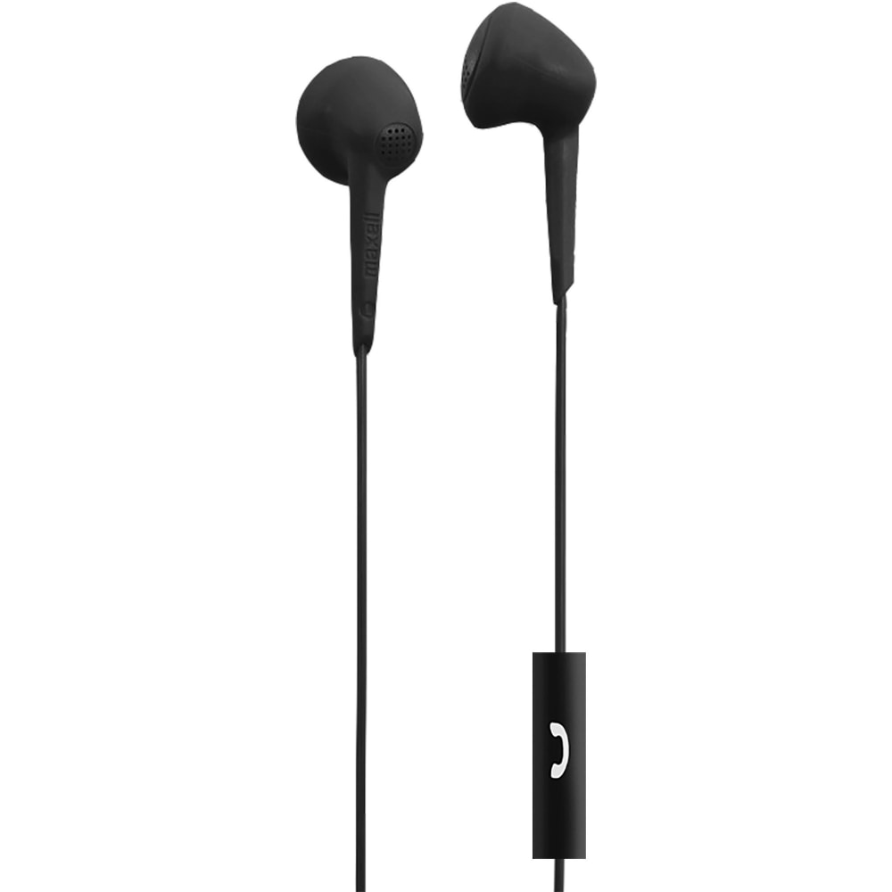 Maxell Jelleez - Earphones with mic - ear-bud - wired - 3.5 mm jack - noise isolating - black (Min Order Qty 9) MPN:191569
