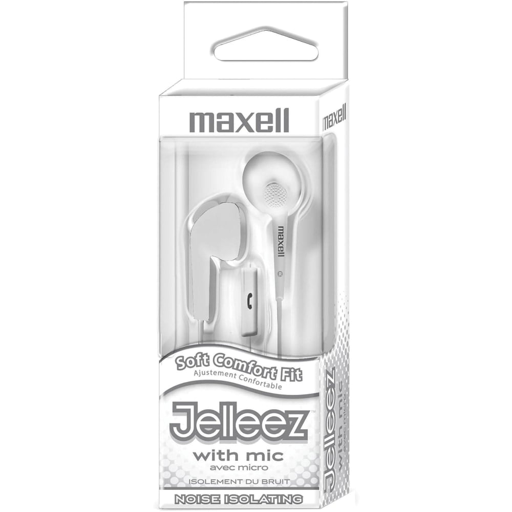 Maxell Jelleez Earbuds, White, MAX199728 (Min Order Qty 11) MPN:199728