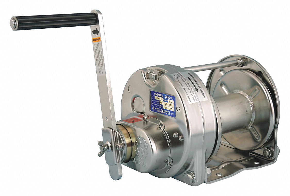 Hand Winch 1100 lb 1st Layer Ld Cap. MPN:ESB-5-SI