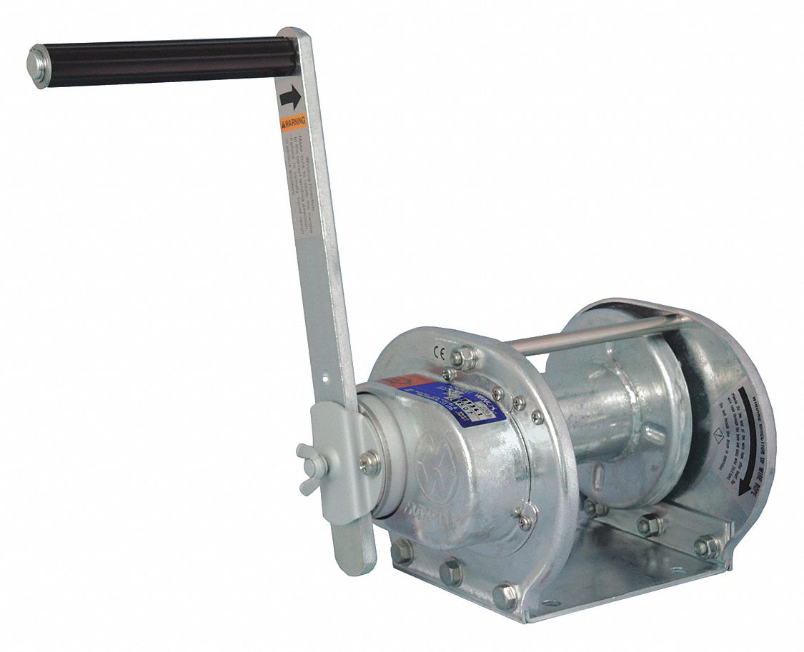 Hand Winch 220 lb 1st Layer Ld Cap. MPN:GM-1-GS-SI