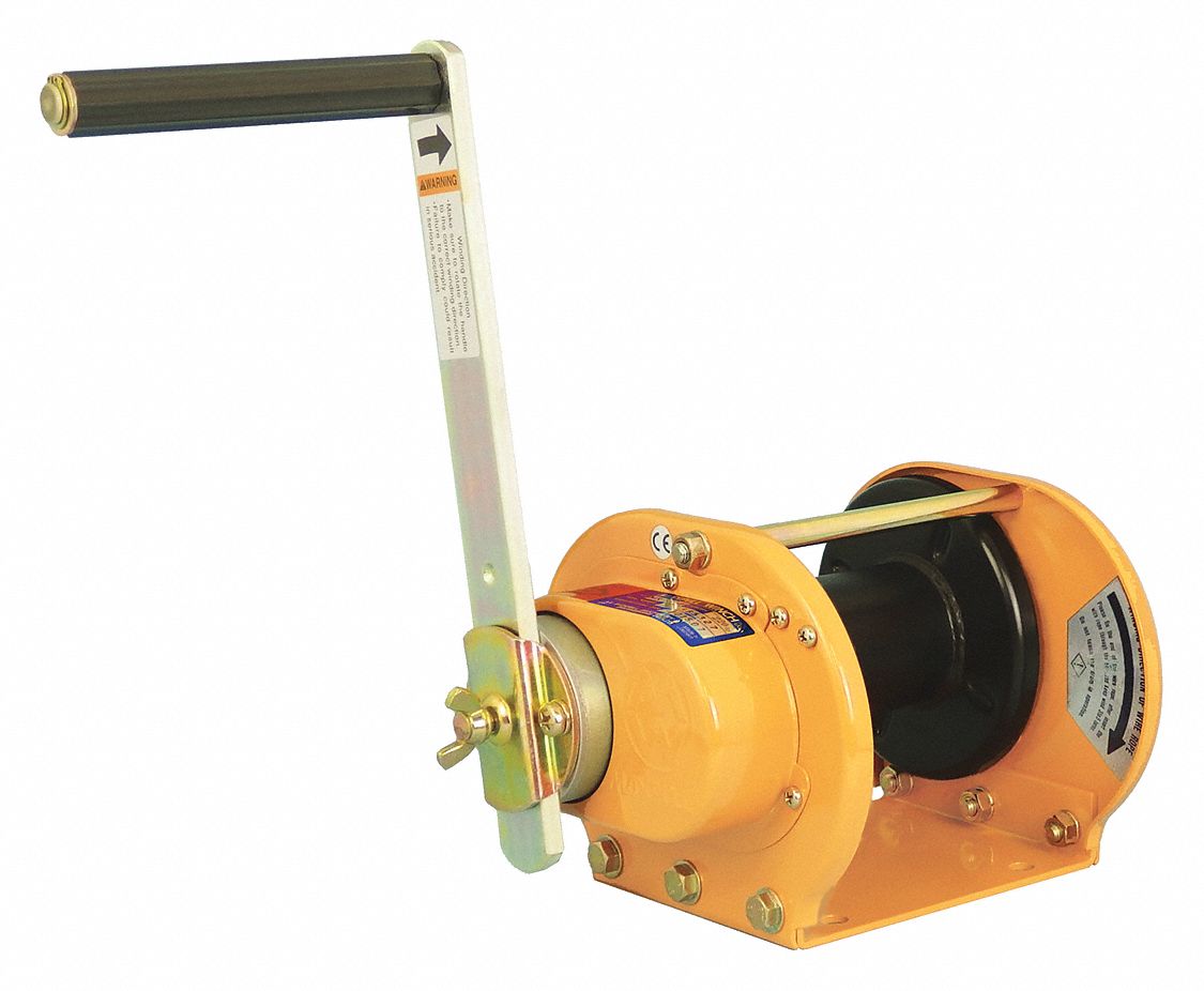 Hand Winch 220 lb 1st Layer Ld Cap. MPN:GM-1-SI