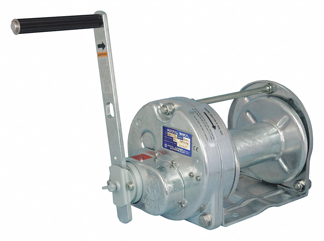 Hand Winch 2200 lb 1st Layer Ld Cap. MPN:GM-10-GS-SI