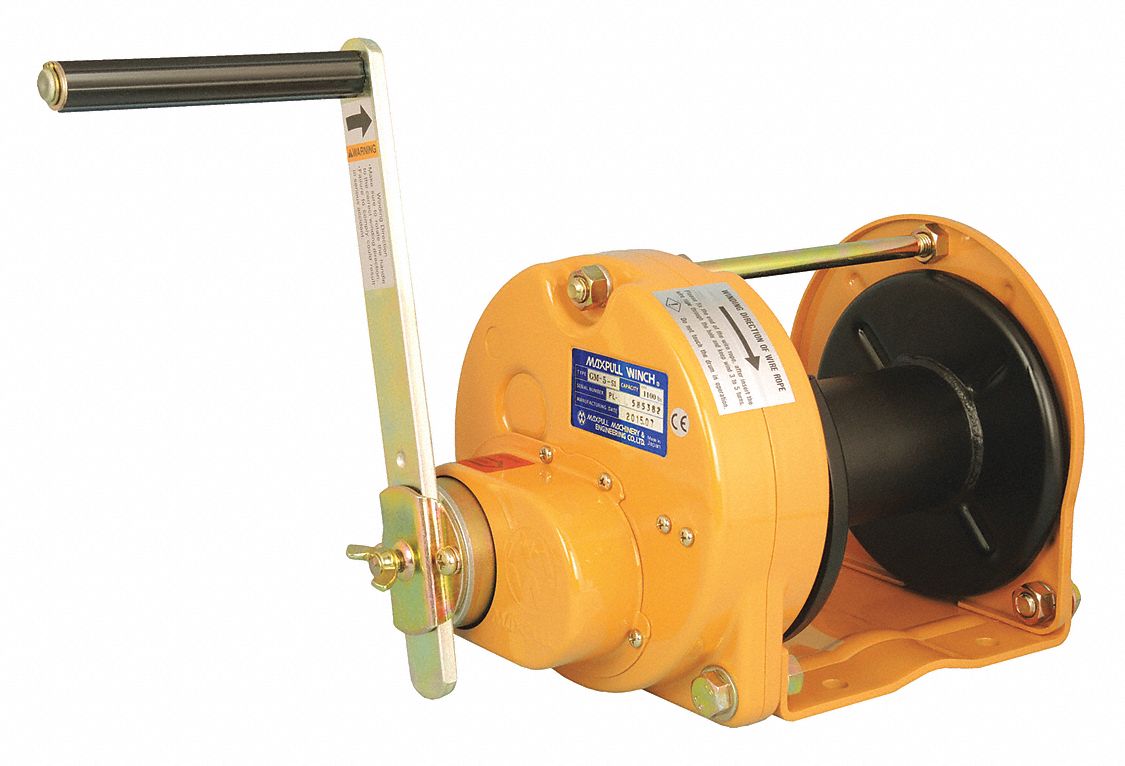 Hand Winch 1100 lb 1st Layer Ld Cap. MPN:GM-5-SI