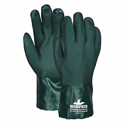 Chemical Gloves L Green Sandy PVC PK12 MPN:6412