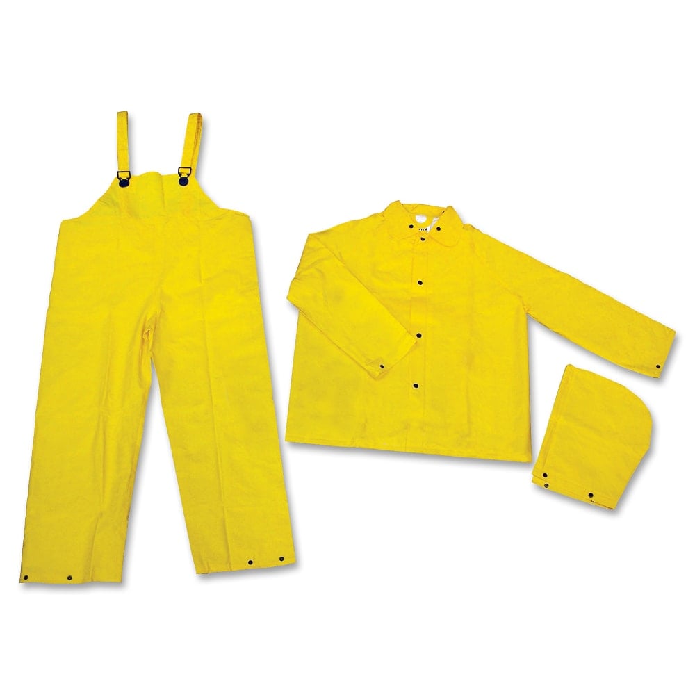 MCR Safety 3-Piece Rainsuit, Large, Yellow (Min Order Qty 5) MPN:2003L