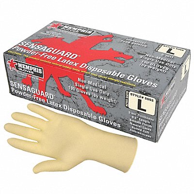 Disposable Gloves Rubber Latex L PK100 MPN:5055L