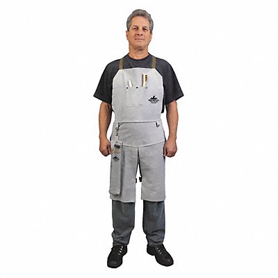 Leather Welding Bib Apron Split Leg 24X MPN:38236MW