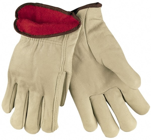 Gloves: Size M, Fleece-Lined, Cowhide MPN:3250M