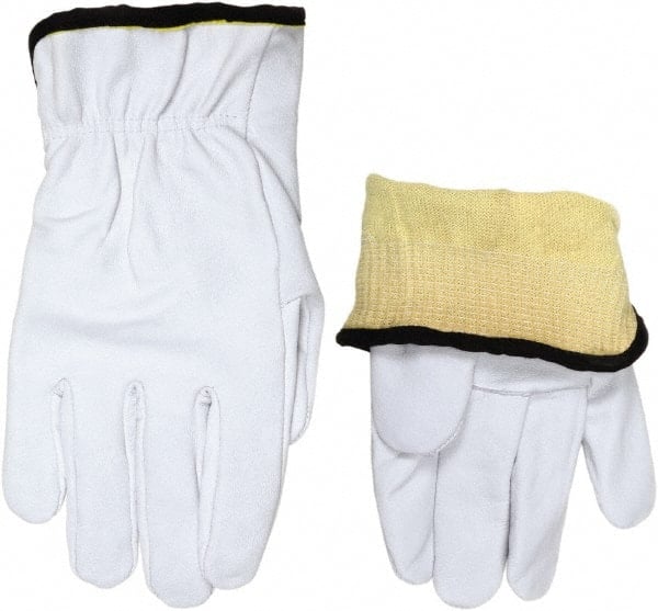 Cut-Resistant Gloves: Size Large, ANSI Puncture 3, Kevlar Lined, Goatskin MPN:3601KL