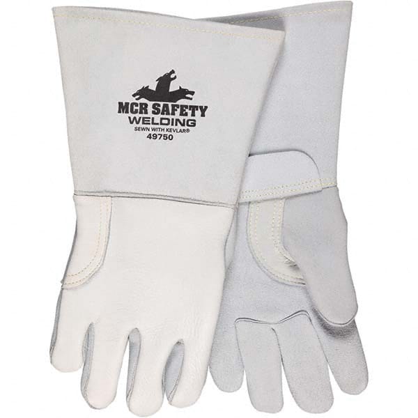 Welding Gloves: Size Large, Leather, General Welding Application MPN:49750L