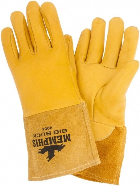 Welding Gloves: Size Large, Leather, MIG & TIG Application MPN:4984M