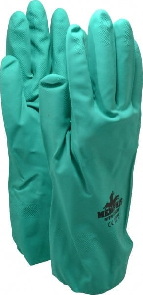 Chemical Resistant Gloves: X-Large, 15 mil Thick, Nitrile, Supported MPN:5320E