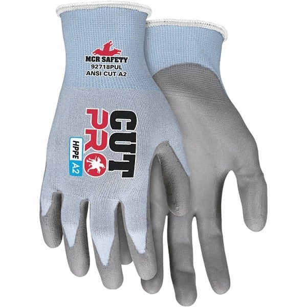 Cut & Puncture-Resistant Gloves: Size Large, ANSI Cut A2, ANSI Puncture 4, Polyurethane, Series 92718PU MPN:92718PUL