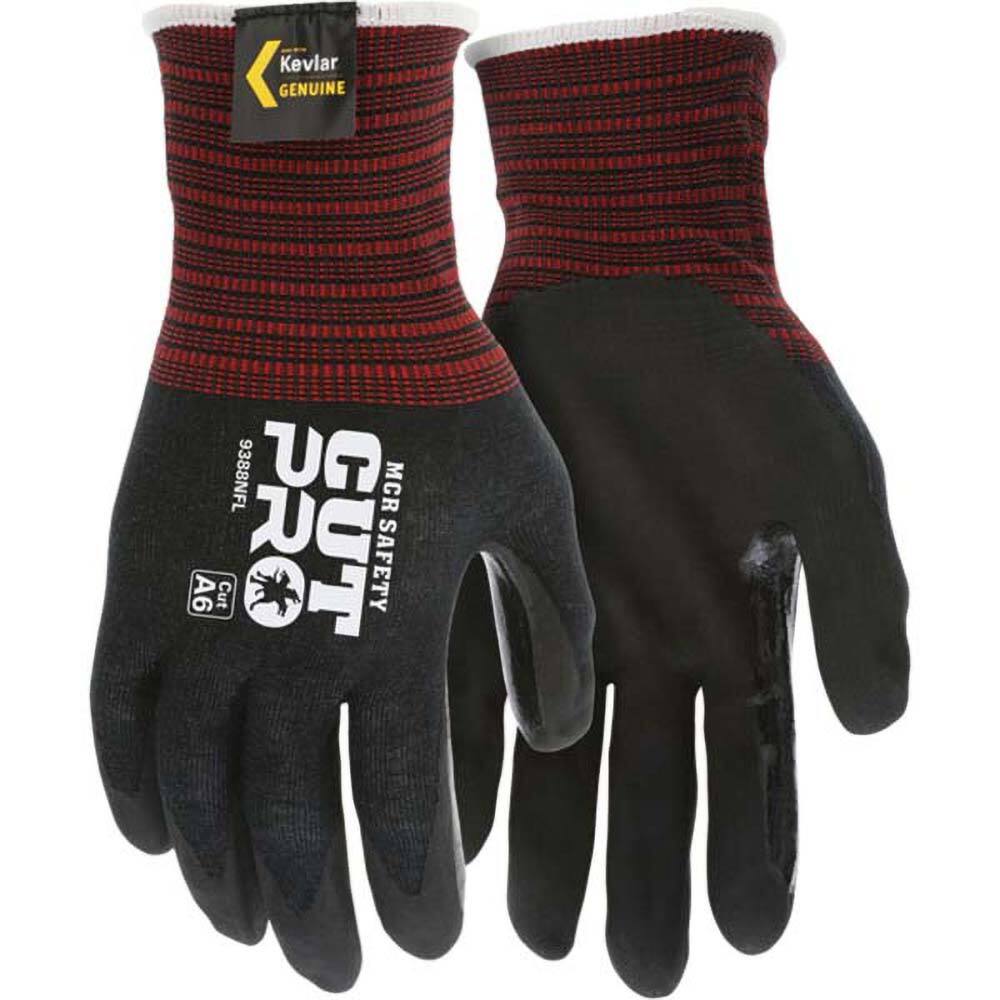 Cut-Resistant Gloves: Size XS, ANSI Cut A6, Foam Nitrile, Kevlar MPN:9388NFXS