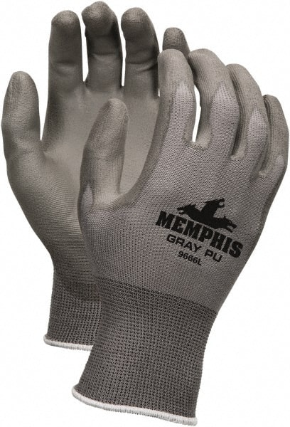 General Purpose Work Gloves: Small, Polyurethane Coated, Polyurethane MPN:9666S