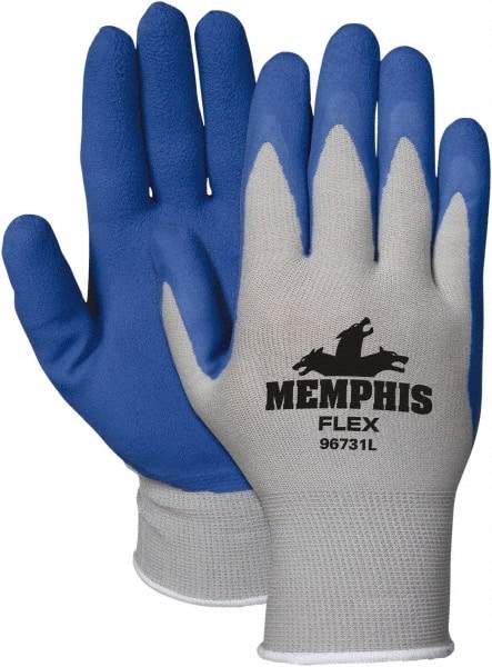 General Purpose Work Gloves: Large, Latex Coated, Latex MPN:96731L