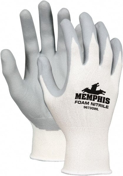 Puncture and Abrasion-Resistant Gloves: Size XS, ANSI Puncture 0, Nylon Blend MPN:9673GWXS