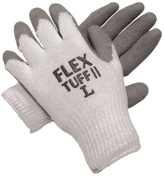 General Purpose Work Gloves: Large, Latex Coated, Cotton Blend MPN:9690L