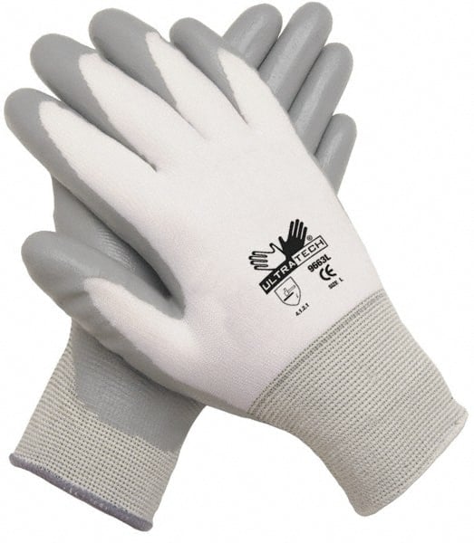 General Purpose Work Gloves: Large, Polyurethane Coated, Nylon MPN:9696L