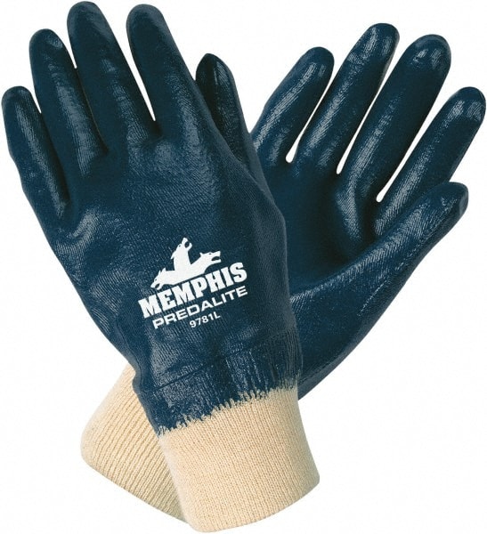 Chemical Resistant Gloves: Small, Nitrile, Supported MPN:9781S