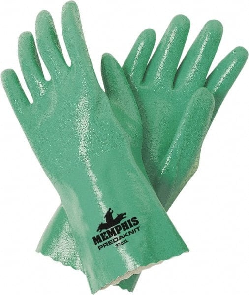 Chemical Resistant Gloves: X-Large, 14 mil Thick, Nitrile, Supported MPN:9782XL