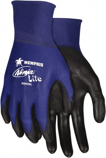 General Purpose Work Gloves: Small, Polyurethane Coated, Nylon MPN:N9696S