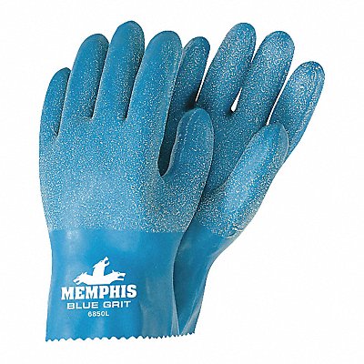 Chemical Gloves L 10 in L Aqua/Blue PR MPN:6850L