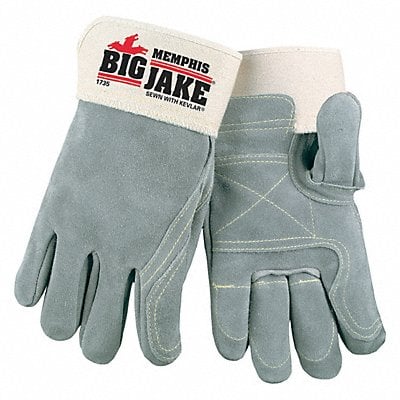 D1584 Leather Gloves Gray XL PR MPN:1735XL