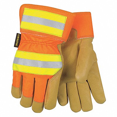 Leather Gloves Gold/Orange/Yellow L PR MPN:19261L