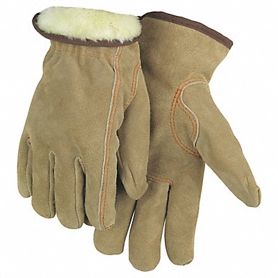 Leather Gloves Brown L PK12 MPN:3170L