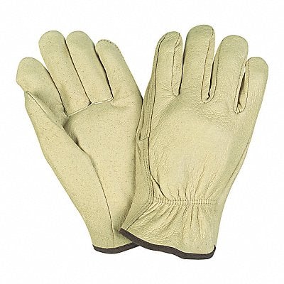 Leather Gloves Beige L PK12 MPN:3410L