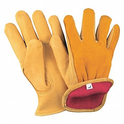 Leather Gloves Tan L PK12 MPN:3555L