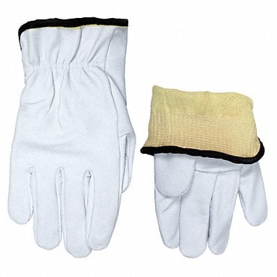 H5449 Leather Gloves White S PR MPN:3601KS