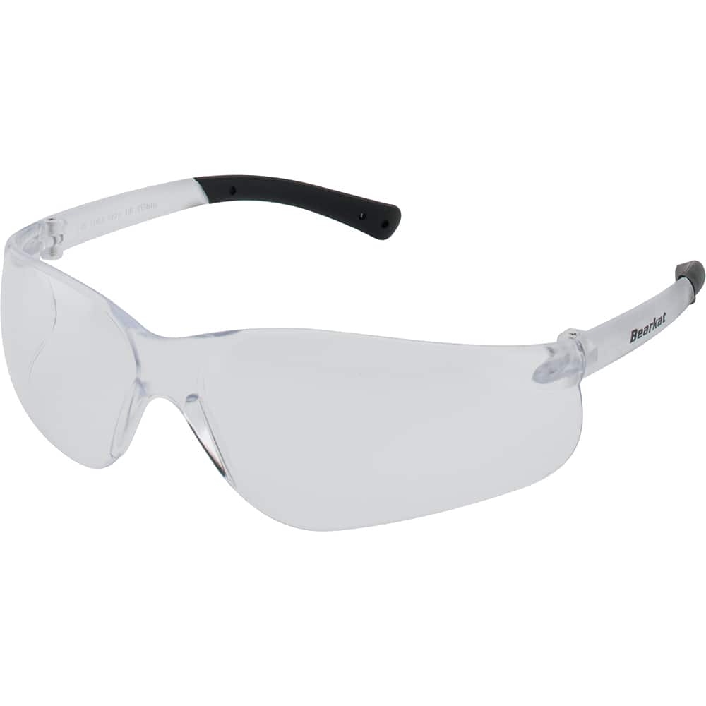 Safety Glass: Anti-Fog & Scratch-Resistant, Polycarbonate, Clear Lenses, Wraparound, UV Protection MPN:BK110PF