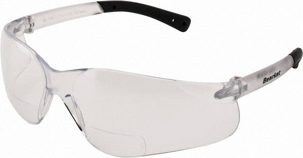 Magnifying Safety Glasses: +2, Clear Lenses, Scratch Resistant, ANSI Z87.1+ MPN:BKH20