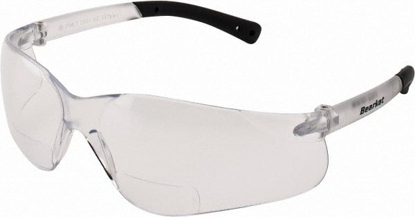 Magnifying Safety Glasses: +2.5, Clear Lenses, Scratch Resistant, ANSI Z87.1+ MPN:BKH25