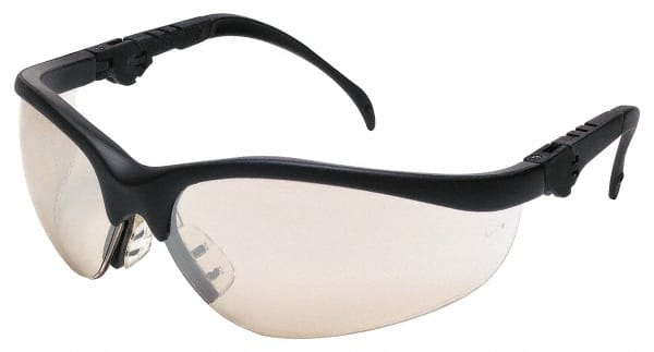 Safety Glass: Scratch-Resistant, Polycarbonate, Clear Mirror Lenses, Full-Framed, UV Protection MPN:KD319