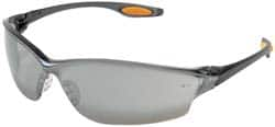 Safety Glass: Scratch-Resistant, Polycarbonate, Silver Mirror Lenses, Full-Framed, UV Protection MPN:LW217