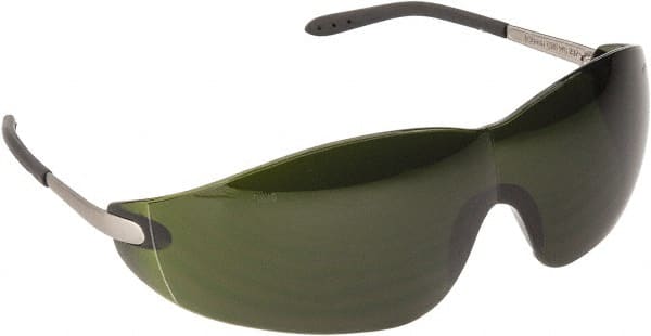 Safety Glass: Scratch-Resistant, Polycarbonate, Green Lenses, Frameless, UV Protection MPN:S21150