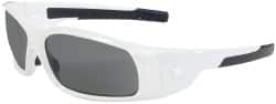 Safety Glass: Anti-Fog & Scratch-Resistant, Gray Lenses, Full-Framed, UV Protection MPN:SR122AF