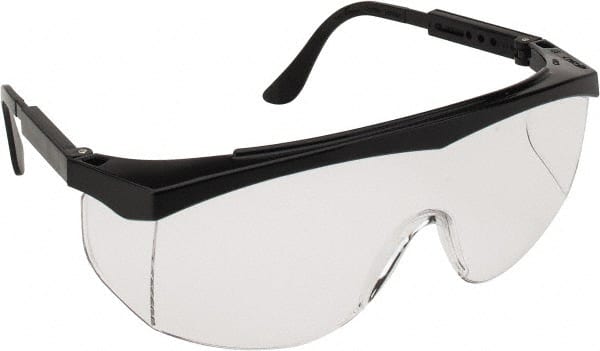 Safety Glass: Scratch-Resistant, Polycarbonate, Clear Lenses, Full-Framed, UV Protection MPN:SS110