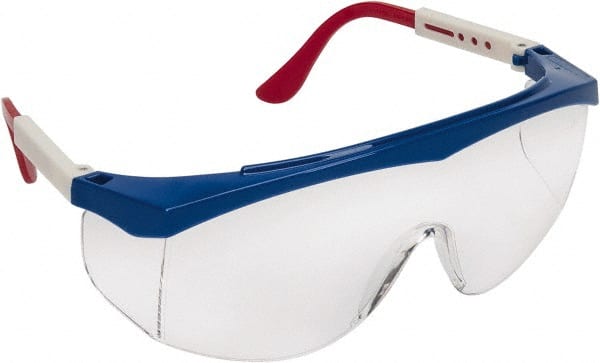 Safety Glass: Scratch-Resistant, Polycarbonate, Clear Lenses, Full-Framed, UV Protection MPN:SS130