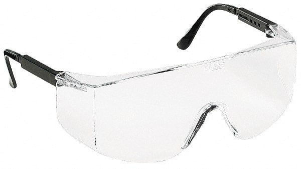 Safety Glass: Scratch-Resistant, Polycarbonate, Clear Lenses, Frameless, UV Protection MPN:TC110