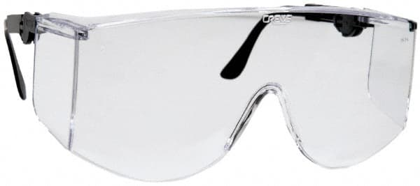 Safety Glass: Scratch-Resistant, Polycarbonate, Clear Lenses, Frameless, UV Protection MPN:TC110XL