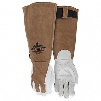 Welding Leather Glove Brown/White L PR MPN:4892L