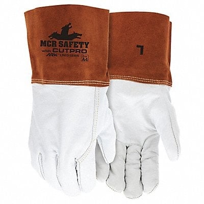 Welding Leather Glove Beige/Brown L PK12 MPN:4955HL