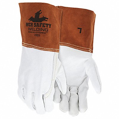 Welding Leather Glove Beige/Brown L PK12 MPN:4955L